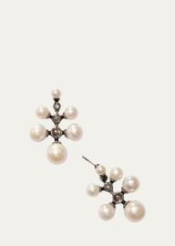 NAKARD Radiant Earrings with Pearls Black Moonstone and Enamel - at Bergdorf Goodman